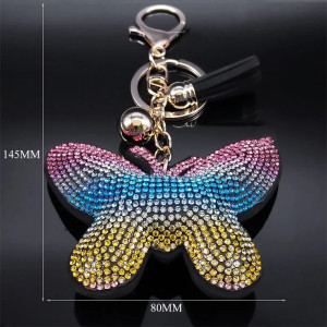 Rainbow Butterfly Keychain with Tassel 🌈 | Cute Gift Idea