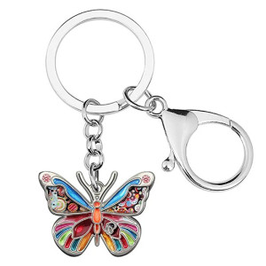 Porte-clés Papillon Coloré en Émail - Choisissez parmi 7 Couleurs !