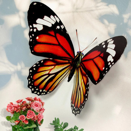 Blue & Black Butterfly Sticker 14x11cm - Mystic PVC Decal