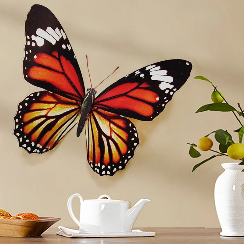 Blue & Black Butterfly Sticker 14x11cm - Mystic PVC Decal