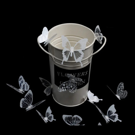 Black & White Butterfly Stickers - Chic Wall Decor - Set of 18