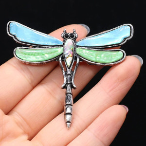 Colorful Mosaic Dragonfly Earrings | Unique Insect Jewelry Gift