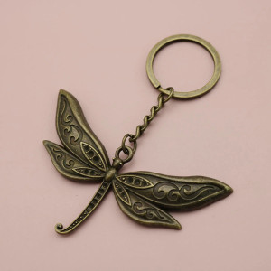 Porte-clés Libéllule Couleur Argent - 4 x 8 cm | 1001 Abeilles