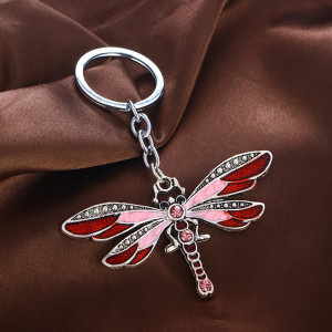 Colorful Acrylic Dragonfly Keychain - Unique Nature Gift