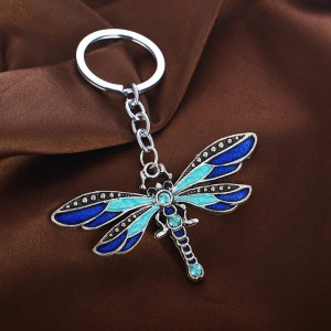 Colorful Acrylic Dragonfly Keychain - Unique Nature Gift