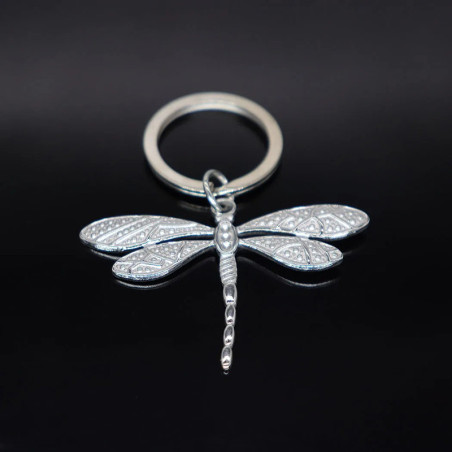 Sparkling Dragonfly Keychain with Rhinestones | Cute Gift Idea