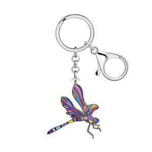 Porte-clés Libéllule en Alliage émaillé - 6 Couleurs Disponibles - 1001Abeilles