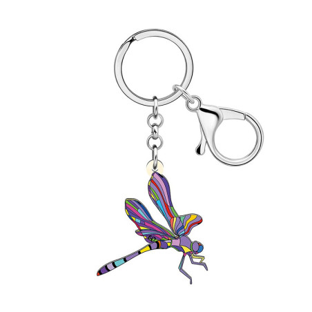 Porte-clés Libéllule en Alliage émaillé - 6 Couleurs Disponibles - 1001Abeilles