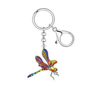 Porte-clés Libéllule en Alliage émaillé - 6 Couleurs Disponibles - 1001Abeilles