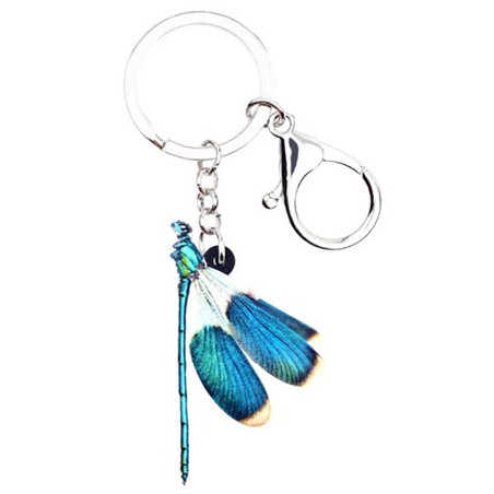 Porte-clés Libéllule Bleue avec Corchet - 1001 Abeilles