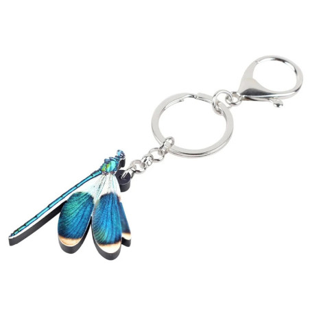 Porte-clés Libéllule Bleue avec Corchet - 1001 Abeilles