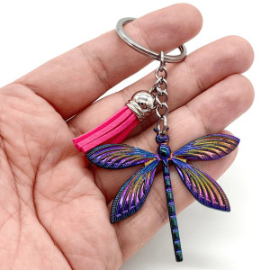 Cute Dragonfly Keychain in Colorful Acrylic | 1001 Bees
