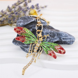 Rhinestone Dragonfly Keychain with Crystal Pendants | 1001bees