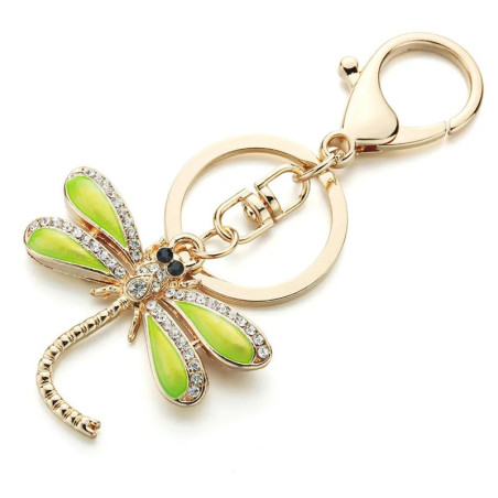 Colorful Enamel Dragonfly Keychain | Cute Gift | 1001bees.com