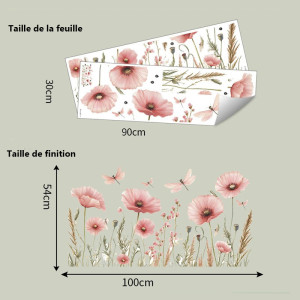 Unique Dragonfly & Flower Wall Sticker | 1001bees.com