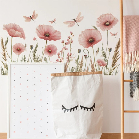 Unique Dragonfly & Flower Wall Sticker | 1001bees.com