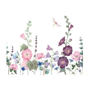 Purple Vine & Dragonfly Wall Decals - 24x24 in | 1001bees.com