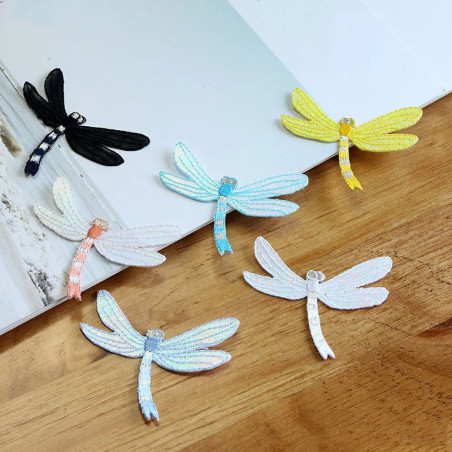 Cute Dragonfly Embroidered Iron-On Patch | Gift Idea | 1001bees