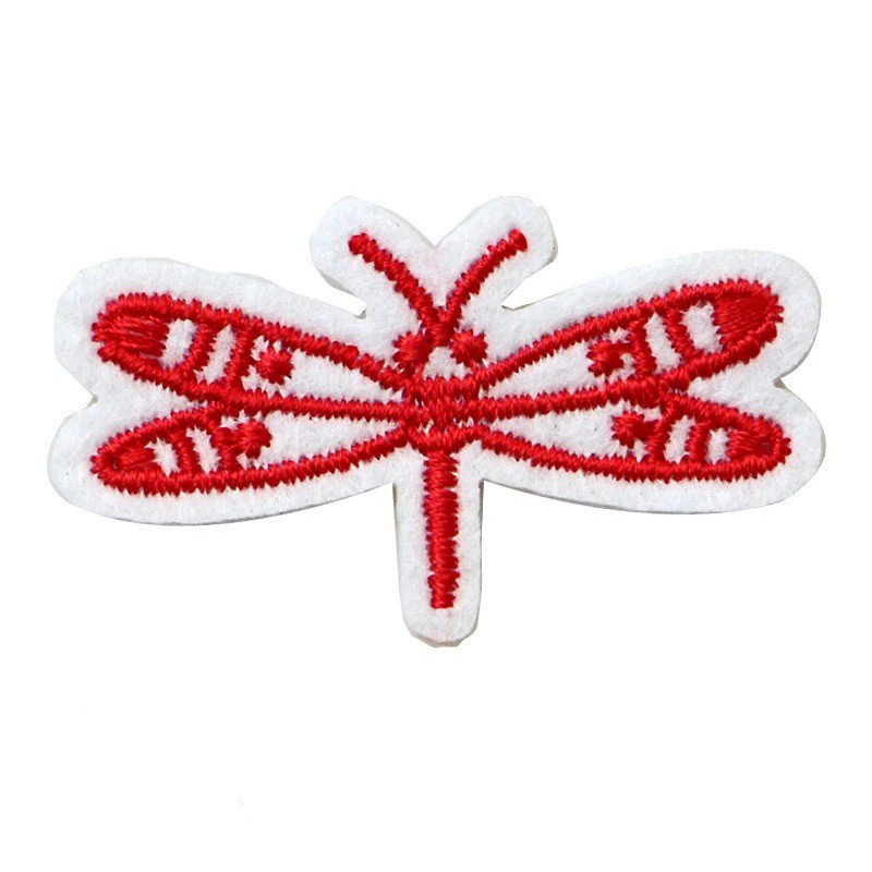 Cute 3D Red Dragonfly Beaded Patch | Unique Gift | 1001bees