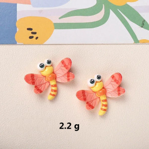 Cute Resin Dragonfly Figurines - 10 Pcs for DIY & Crafts