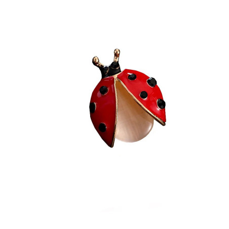 Cute Ladybug Enamel Pin | Red & Black Brooch for Women