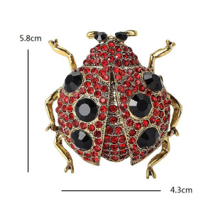 Broche Coccinelle Éclatante - Bijou Unique pour Amoureux des Insectes