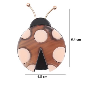 Cute Pastel Ladybug Brooch Pin | Unique Jewelry Gift