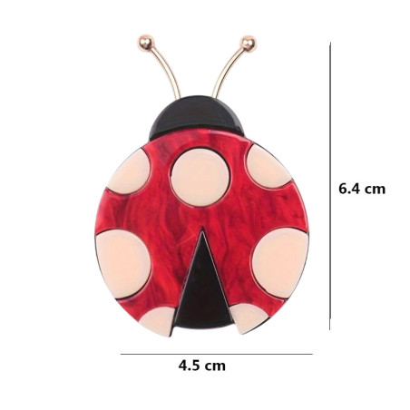 Spilla Coccinella Eleganza Pastello - Accessorio Chic 3 Colori