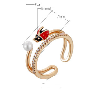 Anello Coccinella Vintage Regolabile | Gioiello Portafortuna