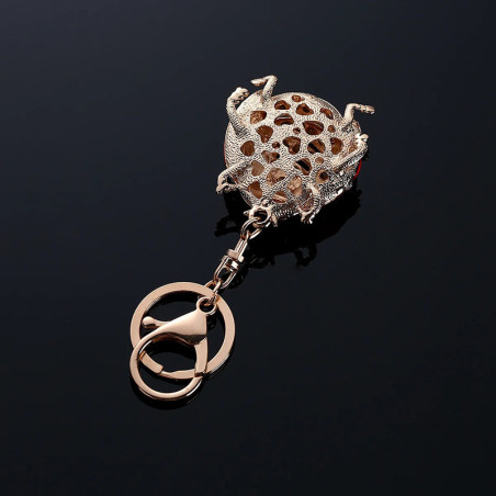 Porte-clés Coccinelle Scintillante Royale - Accessoire Élégant en Zircon