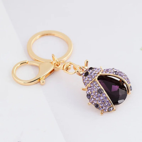 Porte-clés Coccinelle Cristal Scintillant | Bijou de Sac