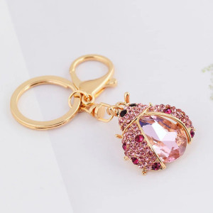 Sparkling Crystal Ladybug Keychain | Cute Bag Charm Jewelry