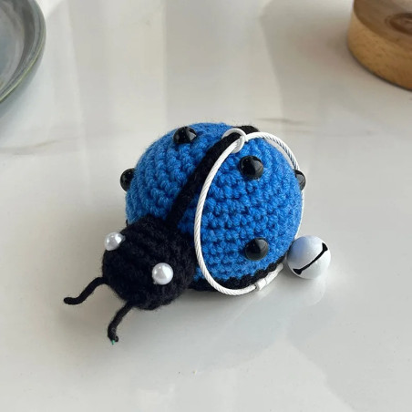 Cute Crochet Ladybug Keychain – Handmade Charm for Keys & Bags
