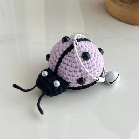 Porte-clés Coccinelle au Crochet - Fait Main pour Clés & Sacs