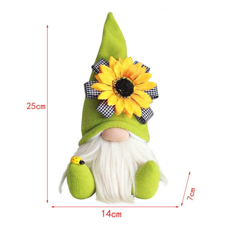 dimensions Gnome Abeille et Coccinelle Champêtre