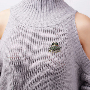 Royal Frog Prince Brooch | Cute Enamel & Crystal Pin