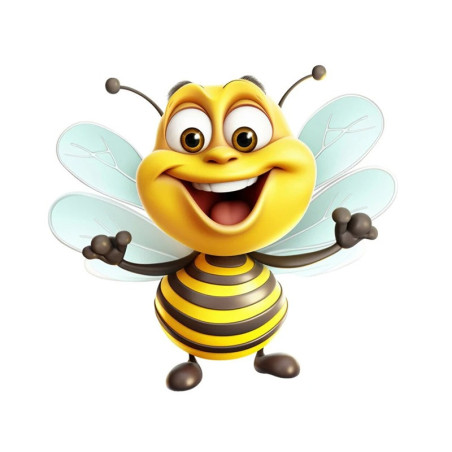 Cute Sparkling Bee Sticker | Durable PVC Vinyl Decal
