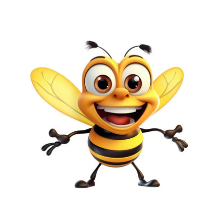 Pegatina Abeja Sonriente | Sticker PVC Divertido y Resistente