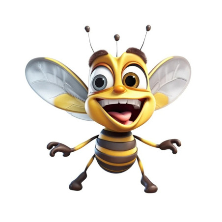 Autocollant Abeille Enjouée