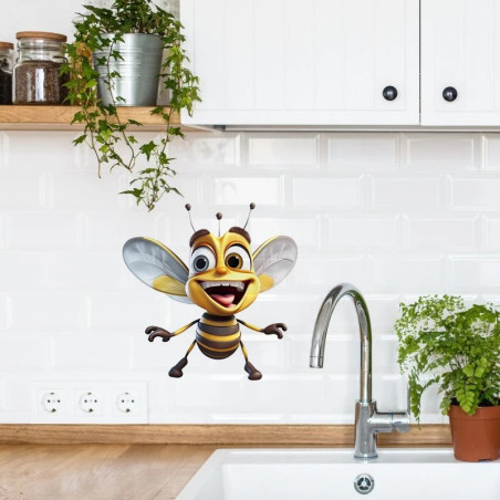 Cute Playful Bee Sticker | Funny & Durable PVC Decal