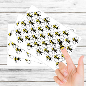 Cute Mini Bee Stickers | Sheet of 70 | Unique Gift Idea