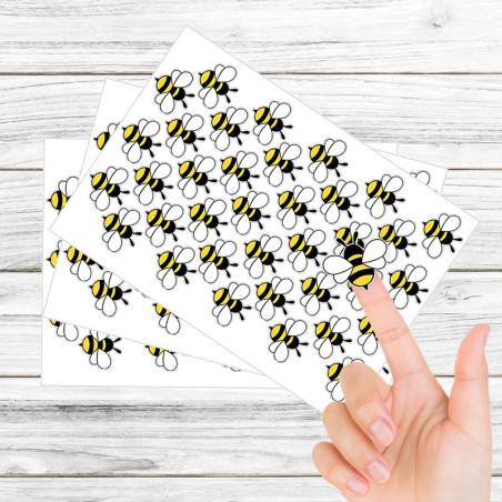 Cute Mini Bee Stickers | Sheet of 70 | Unique Gift Idea