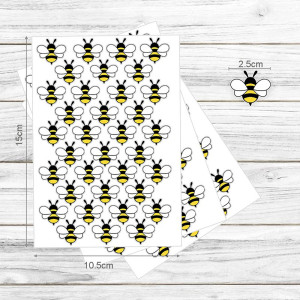 Cute Mini Bee Stickers | Sheet of 70 | Unique Gift Idea