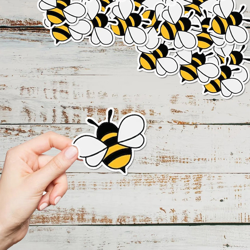Cute Bee Stickers | Pack of 10, 30, 50 | Unique Gift Idea