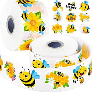 Rouleau 500 Autocollants Abeille Apiculteur (2.5cm) - Papier | Cadeau Apiculteur & Créatifs