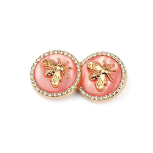 Elegant Rhinestone Bee Button | Cute Sewing & Craft Gift