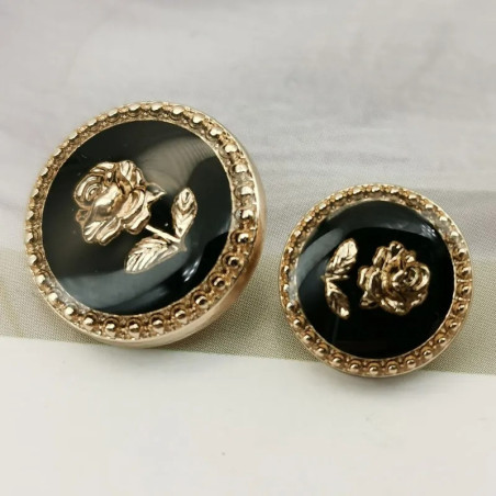Bouton Élégance Florale Vintage (23mm) - Lot de 10 pièces| Couture Chic & Rétro