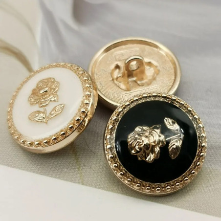 Bouton Élégance Florale Vintage (23mm) - Lot de 10 pièces| Couture Chic & Rétro