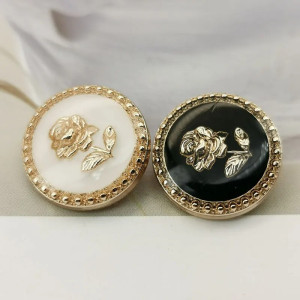 Bouton 'Élégance Florale Vintage' - Lot de 10 pièces !
