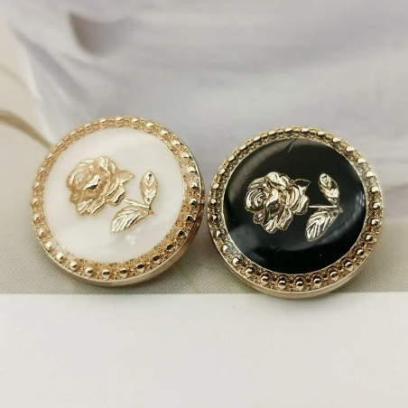 Bouton 'Élégance Florale Vintage' - Lot de 10 pièces !